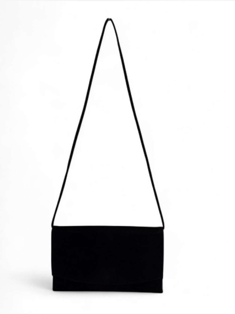 Classic Black Velvet Shoulder Bag
